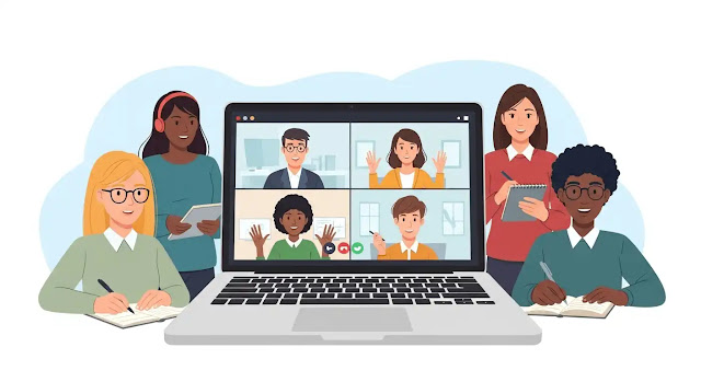 Diverse remote team collaborating online, representing top remote companies in 2025