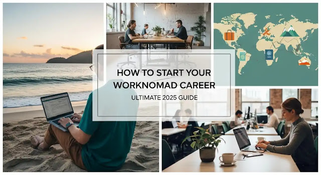 worknomad at outdoor café working remotely